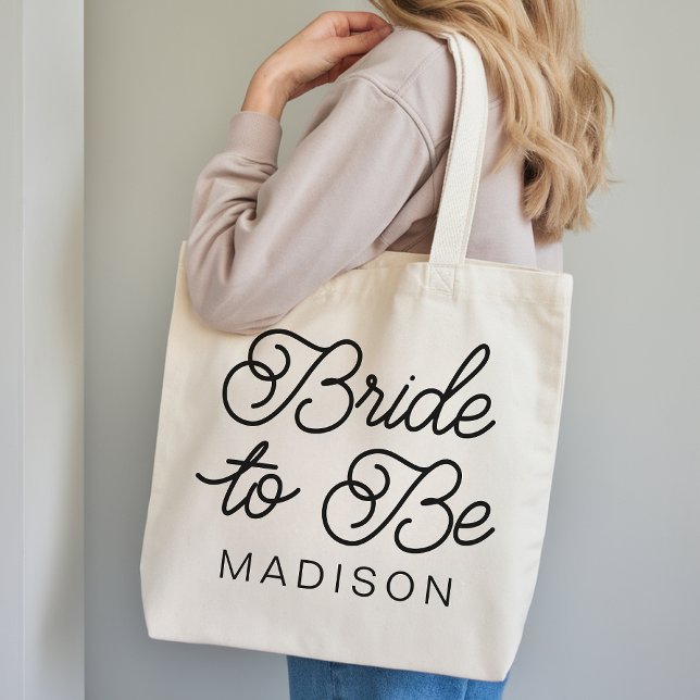Custom Bride To Be Tote Bag Gift for Bridal Shower (Bride To Be Bachelorette Tote Bag Gift for Her, Custom Bridesmaid Tote Bag Bachelorette Gift for Her)