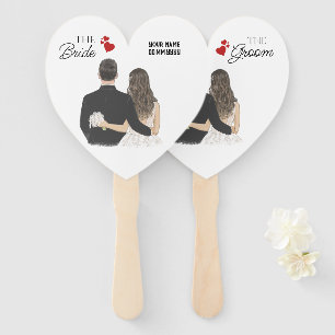 Custom BrideGroom: Elegance Meets Comfort Wedding Hand Fan