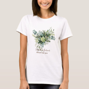 Custom Bridesmaid Bridal Party Gifts Greenery  T-Shirt