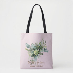 Custom Bridesmaid Bridal Party Gifts Greenery Tote Bag
