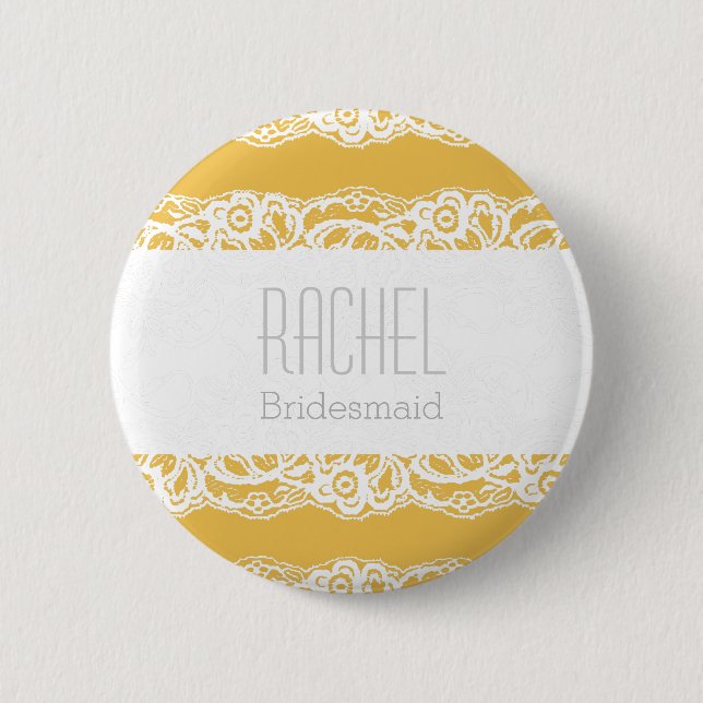 Custom Bridesmaid Button - Choose your own colour! (Front)