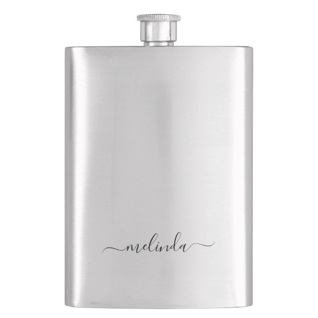 Custom Bridesmaid Gift Stainless Steel Wedding Hip Flask (Front)