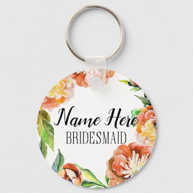 Custom Bridesmaid Keychain (Front)