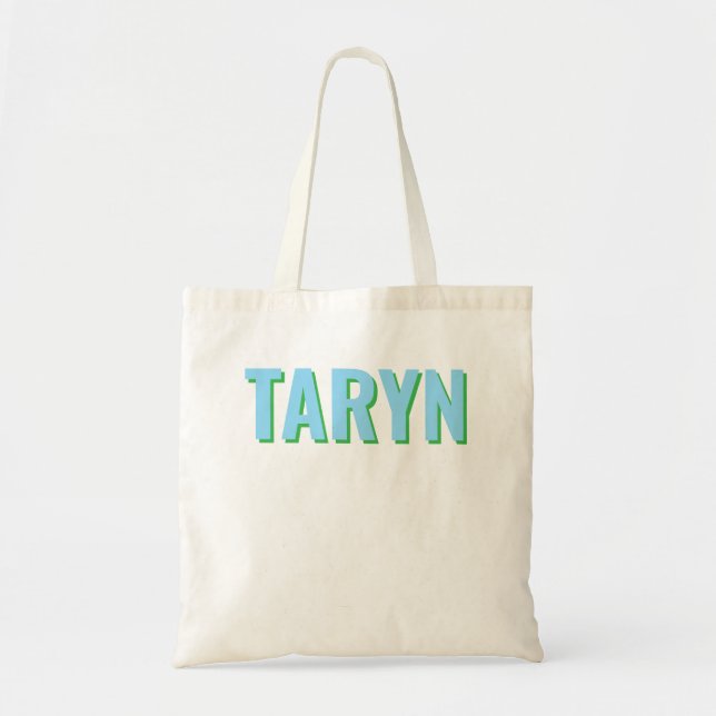 Custom bridesmaid Monogram Canvas Tote,custom name Tote Bag (Front)