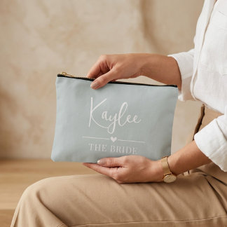 Custom Bridesmaid Proposal Pouch, Mrs Wedding Gift Accessory Pouch