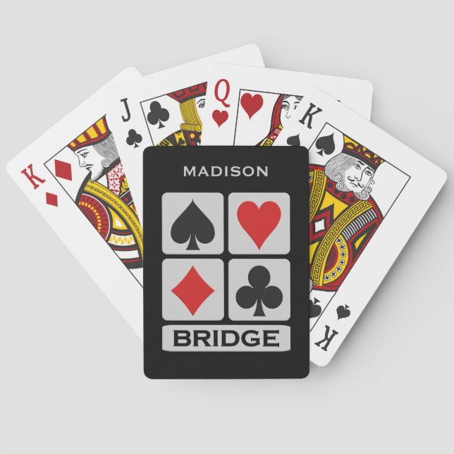 Custom Bridge Player Playing Cards (Back)