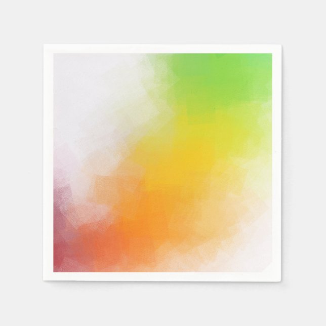 Custom Bright Colours Abstract Art Template Modern Napkin (Front)