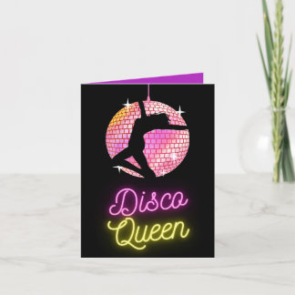custom bright disco queen vibrant diva greeting  card