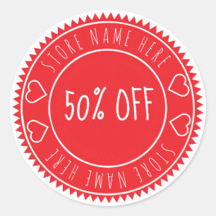 Custom Bright Discount Price Retail Label