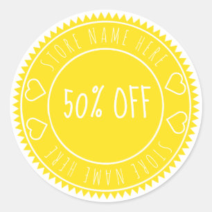 Custom Bright Discount Price Retail Label