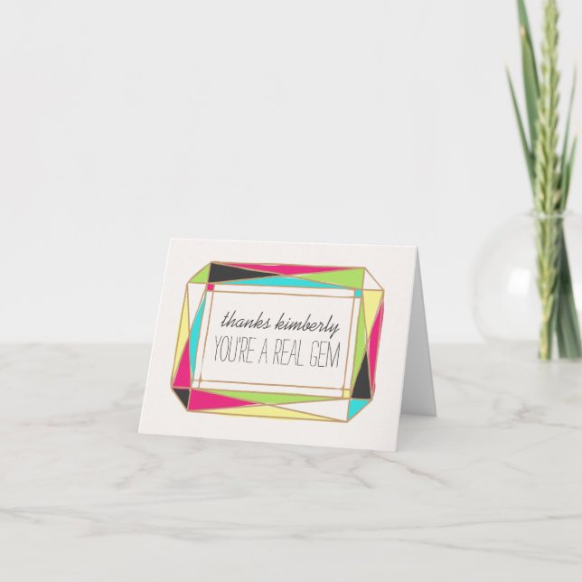 Custom | Bright Gem Thank You Card (Front)