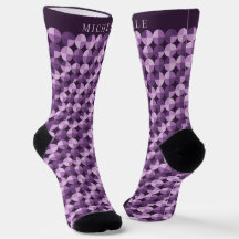 Custom Bright Light Dark Purple Geometric Pattern
