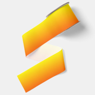 Custom Bright Orange Ombre Grosgrain Ribbon
