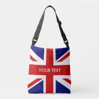 Custom British Union Jack flag cross body bag
