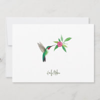 Custom Broad-tailed Hummingbird Note Card