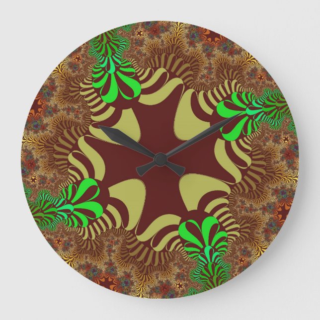 Custom Bronze Cross Large Wall Clock (Front)