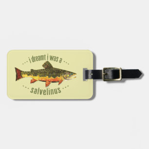 Custom Brook Trout Fishing Luggage Tag