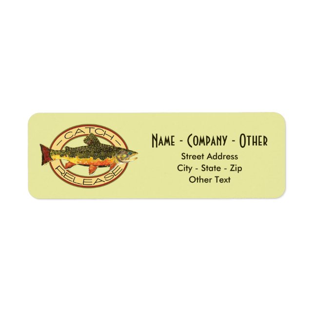 Custom Brook Trout Fly Fishing Catch & Release (Front)