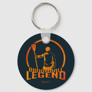 Custom Broomball Legend Cute Sports Key Ring