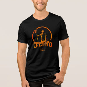 Custom Broomball Legend Cute Sports Tri-Blend Shirt