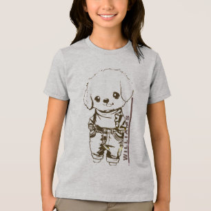 Custom Brown Graphic Name T-Shirt  Tri-Blend Shirt