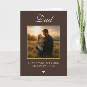 Custom Brown Minimal Father’s Day Photo Card