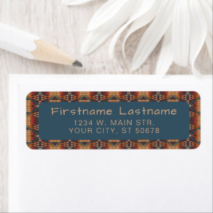 Custom Brown Red Terracotta Turquoise Blue Mosaic
