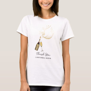 Custom Brunch & Bubbly Gold Bridal Shower T-Shirt