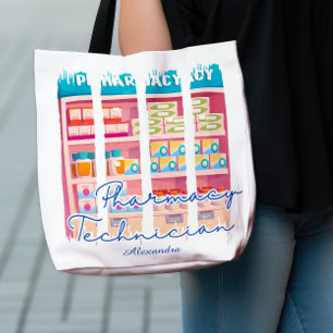 Custom Brush Strokes Pharmacy Technician Tote Bag