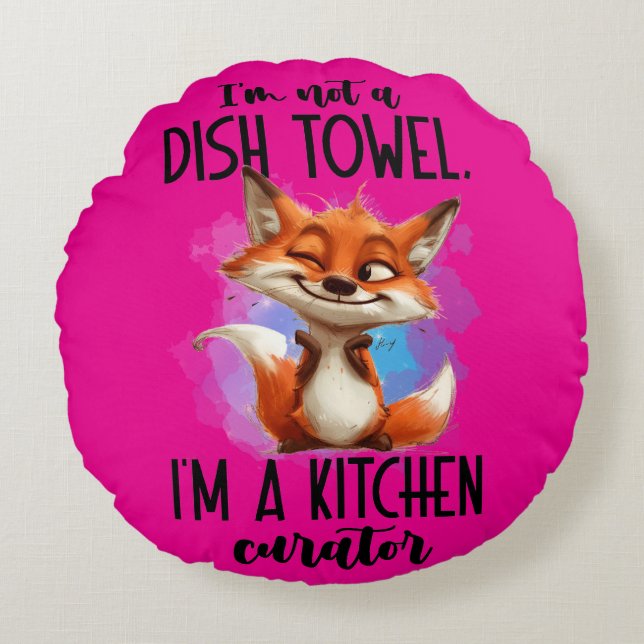 Custom Brushed Polyester Round Throw Pillow (16") (Front)