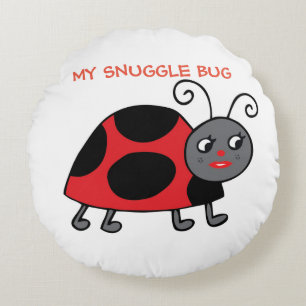 Custom Brushed Polyester Round Throw Pillow (16")