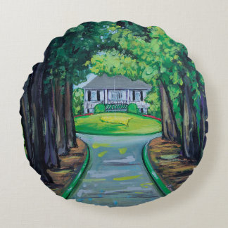 Custom Brushed Polyester Round Throw Pillow (16")