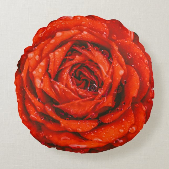 Custom Brushed Polyester Round Throw Pillow (16") (Front)