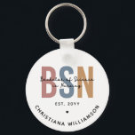 Custom BSN Bachelor of Science in Nursing Key Ring<br><div class="desc">BSN Bachelor of Science in Nursing Personalised Nursing School Graduation Gifts!</div>