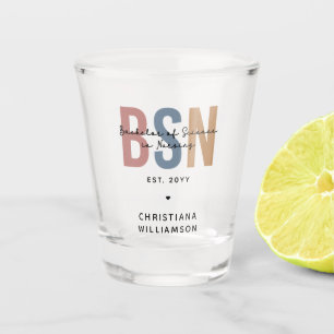 Custom BSN Bachelor of Science in Nursing Shot Glass