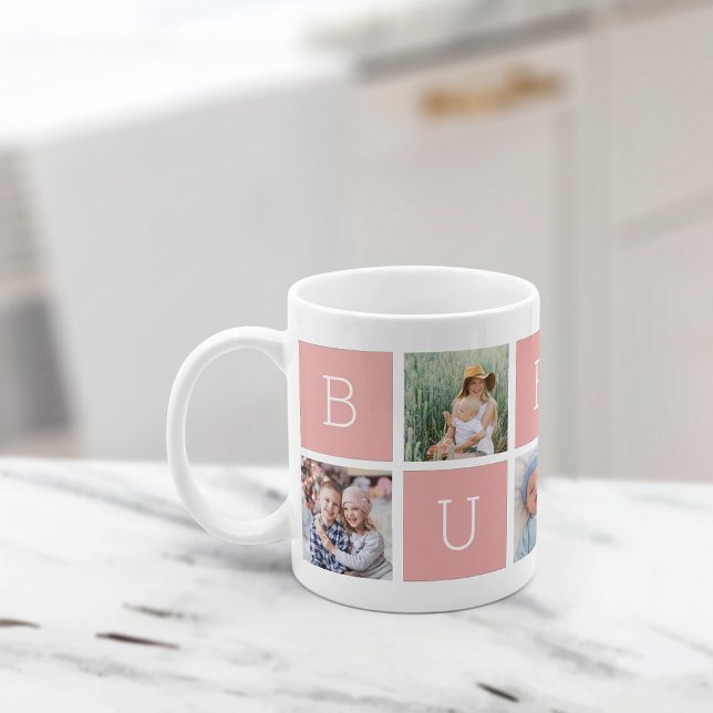Custom Bubbe Grandmother 5 Photo Collage Coffee Mug (Creator Uploaded)