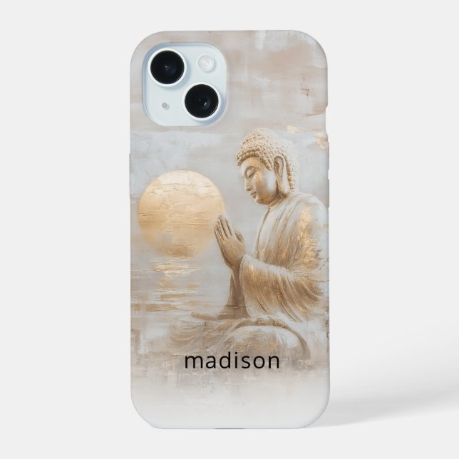 Custom Buddha iPhone 15 Case (Back)
