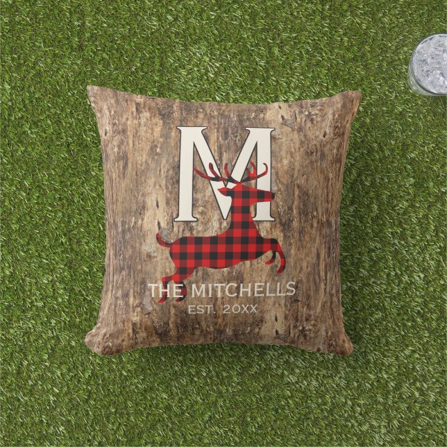 Custom Buffalo Lumberjack Plaid Checks Pattern Cushion (Grass)