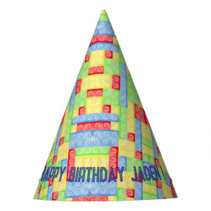Custom Building Block Birthday Party Hat