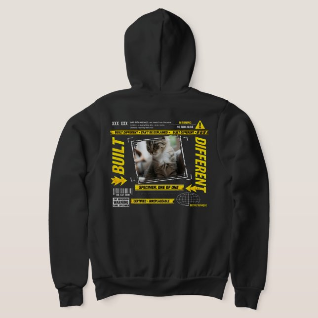 Custom Built Different Cat Lover – Rare Funny Gift Hoodie (Laydown Back)