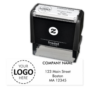 Custom Buisness Logo & Address  Self-inking Stamp
