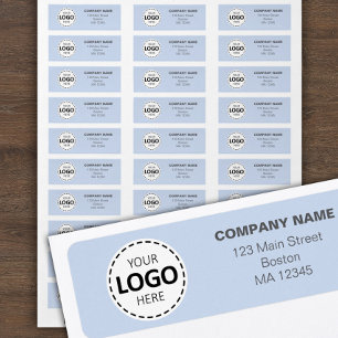 Custom Buisness Logo & Return Address Baby Blue