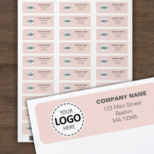 Custom Buisness Logo & Return Address Blush Pink