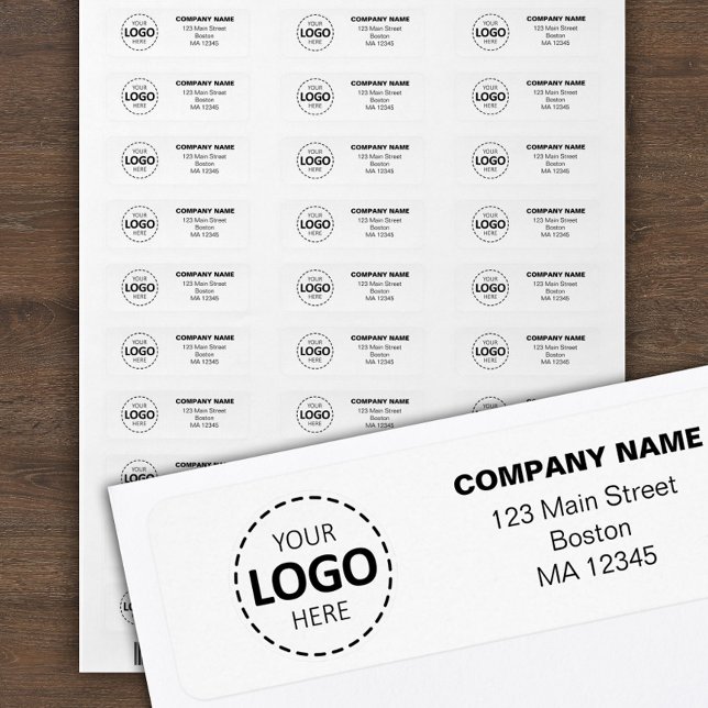 Custom Buisness Logo & Return Address White (Creator Uploaded)