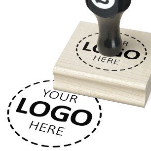 Custom Buisness Logo wooden Rubber Stamp