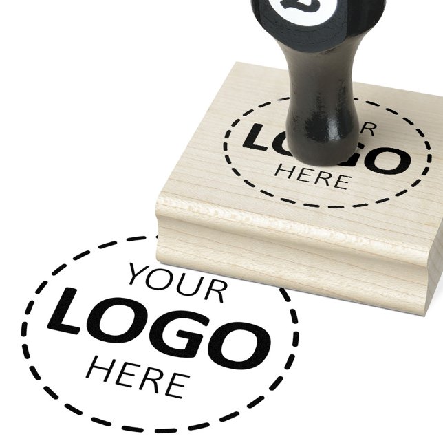 Custom Buisness Logo wooden  Rubber Stamp (Creator Uploaded)