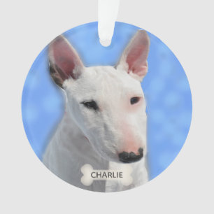 Custom Bull Terrier Dog Photo Ornament