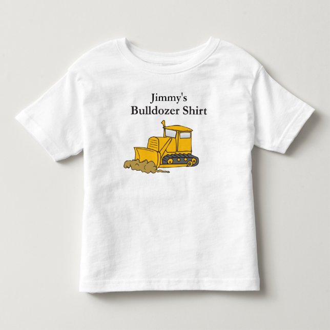 custom bulldozer construction toddler T-Shirt (Front)