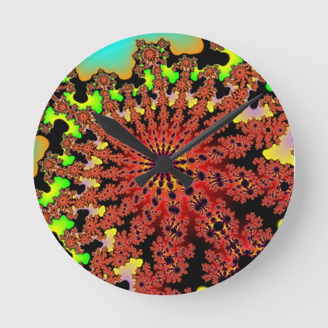 Custom Bumblebee Burst Medium Round Wall Clock (Front)