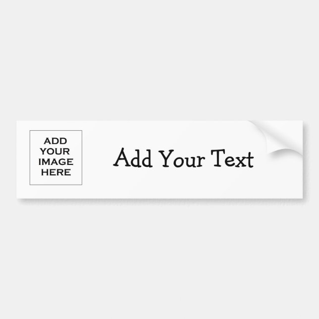 Custom Bumper Stickers, add logo, picture and text Bumper Sticker (Front)
